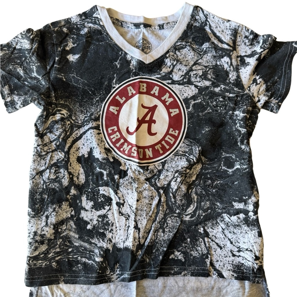 Rivalry Threads Alabama Crimson Tide Kids T-Shirt - Black and White Size L 10/12